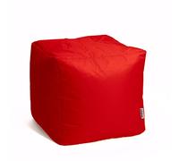Avalon - Puff Salon Modelo Cubo Jive en Tela Técnica Reforzada, Puffs Reposapies Salon con Relleno Incluido, Puf Cuadrado Muy Cómodo, Anti-desgarros e Impermeable, Made in Italy(45cm-Rojo)