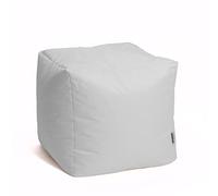 Avalon - Puff Salon Modelo Cubo Jive en Tela Técnica Reforzada, Puffs Reposapies Salon con Relleno Incluido, Puf Cuadrado Muy Cómodo, Anti-desgarros e Impermeable, Made in Italy(45cm-Blanco)