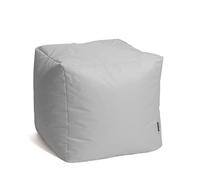 Avalon - Puff Salon Modelo Cubo Jive en Tela Técnica Reforzada, Puffs Reposapies Salon con Relleno Incluido, Puf Cuadrado Muy Cómodo, Anti-desgarros e Impermeable, Made in Italy(45cm-Gris)