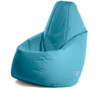 Avalon - Puff Salon Modelo Jive en Tela Técnica Reforzada, Modelos de Puff Pera con Relleno Incluido, Puf Muy Ergonómico y Cómodo, Anti-desgarros Impermeable, Made in Italy(Grande XL-Turquesa)