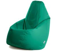 Avalon - Puff Salon Modelo Jive en Tela Técnica Reforzada, Modelos de Puff Pera con Relleno Incluido, Puf Muy Ergonómico y Cómodo, Anti-desgarros Impermeable, Made in Italy(Grande XL-Verde Esmeralda)