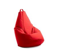 Avalon - Puff Salon Modelo Pera Jive en Tela Técnica Reforzada, Modelos de Pufs con Relleno Incluido, Puf Muy Ergonómico y Cómodo, Anti-desgarros e Impermeable, Made in Italy(Grande L-Rojo)