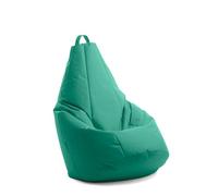 Avalon - Puff Salon Modelo Pera Jive en Tela Técnica Reforzada, Modelos de Pufs con Relleno Incluido, Puf Muy Ergonómico y Cómodo, Anti-desgarros Impermeable, Made in Italy(Grande L-Verde Esmeralda)