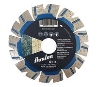Avalon Serie PRO | Disco de corte de Diamante 115 mm x 22,2 para hormigón, piedra y ladrillo. Disco diamantado universal 115mm x 22,2 y segmento de diamante XL H-12 mm para amoladora