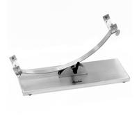 Avalon Soporte Jamonero basculante de Acero Inoxidable, 50 x 18 x 20,5 cm, Base Ajustable, Cabezal Horquilla Tipo C, jamonero metálico