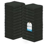 Avalon Toallas de algodón gris - 30 x 12 pulgadas valor paquete de 24 - Hecho de algodón hilado de anillo premium - Altamente absorbente y suave tacto para cara, cocina y multiusos