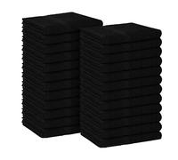 Avalon Toallas de salón - Paquete de 24 Toallas de Mano Negras 100% algodón Toallas de SPA - Toallas faciales Altamente absorbentes de 16 x 27 Pulgadas, Toallas de Gimnasio, Toallas de Pelo y Toallas