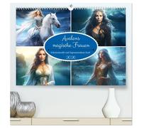 Avalons magische Frauen. Geheimnisvolle und Sagenumwobene Insel (hochwertiger Premium Wandkalender 2026 DIN A2 quer), Kunstdruck in Hochglanz: Ein magisches Jahr mit mystischen Priesterinnen