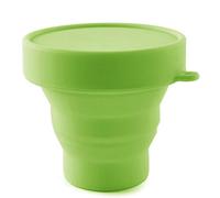 AvaLoona Esterilizador Plegable con Tapa para Copa Menstrual Fabricado en Silicona (Verde)