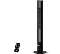 Avamia Ventilador de Torre para Dormitorio, 85° Oscilación Sin Aspas, Ventilador de Pie con Pantalla LED Táctil, Temporizador 12H, Mando a Distancia, 43" - Ventiladores Silencioso para Hogar u Oficina