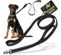 AVANA Correa para perros con guía corta integrada reflectante, 1 correa acolchada para las manos, 1,5 m, para perros grandes y medianos, color negro