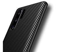 AVANA Funda para Huawei P30 Pro, P30 Pro New Edition, flexible y fina, color negro, protección de silicona TPU resistente a los arañazos, fibra de carbono