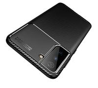 AVANA Funda para Samsung Galaxy S21 FE 5G, flexible, fina, color negro, protección de silicona TPU, resistente a los arañazos, aspecto de carbono