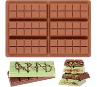 AVANA Molde de silicona para 6 platos de chocolate, sin BPA, antiadherente, molde de silicona marrón (forma 2)