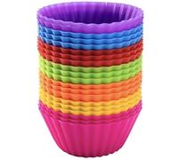 AVANA Moldes reutilizables para magdalenas de silicona de respetuosos con el medio ambiente 7 colores juego de 20 unidades