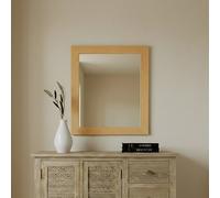 Avane espejo de pared con marco de madera maciza de mango