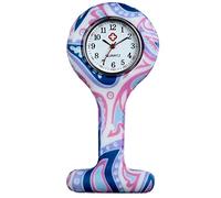 Avaner Reloj de Enfermera Silicona, Reloj Médico de Colores, Redondo Reloj Prendedor de Broche de Túnica de Paramédico Doctor, Reloj de Bolsillo,Regalo para Enfermera Médico Doctor