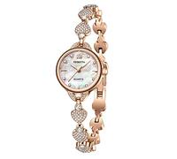 Avaner - Reloj de Pulsera con Diamantes de imitación, Resistente al Agua/Cuarzo analógico, Correa Ajustable de Reloj para Mujer/Oro, Plata, Pulsera