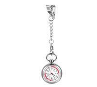 Avaner Reloj de pulsera de cuarzo analógico para enfermera: reloj médico auxiliar de reloj,reloj con hebilla de cálculo de pulso reloj de bolsillo de enfermería clip fácil de leer, color blanco y