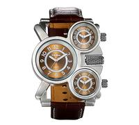 Avaner Reloj de Pulsera para Hombre, Esfera Grande, Cuarzo, analógico, con Tres Caras, de Acero Inoxidable, con Malla de Metal, Resistente, subesferas para Hombre, tamaño Grande