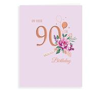 Avant Garde Studios Tarjeta de cumpleaños Classic Milestone Age 90 F - 8 x 6 pulgadas