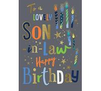 Avant Garde Studios Tarjeta de cumpleaños con velas para yerno, 9 x 6 pulgadas