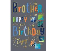 Avant Garde Studios Tarjeta de felicitación de cumpleaños para hermano, 22,86 x 15,24 cm