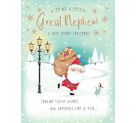 Avant Garde Studios Tarjeta de Navidad con texto en inglés Wishing a Special Great Nephew Santa, 20,3 x 15,2 cm