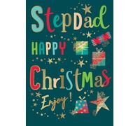 Avant Garde Studios Tarjeta de Navidad para padrastro en verde azulado, 22,8 x 15,2 cm