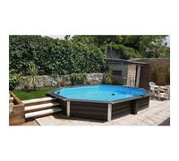 Avantgarde Piscina de WPC KPCOV66 (L x An x Al: 664 x 386 x 124 cm, 21.500 l, Gris oscuro)