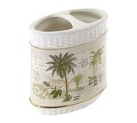 Avanti Linens Accessories Colony Palm Soporte para CEPILLOS DE Dientes, Cerámica, Hueso, Toothbrush Holder