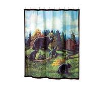 Avanti Linens Black Bear Lodge Linen Cortina de Ducha de 72 x 72 Pulgadas, Poliéster, Multicolor, Shower Curtain