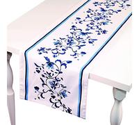 Avanti Linens - Camino de Mesa, decoración de Cocina, 72 Pulgadas (Spode Blue Portofino)