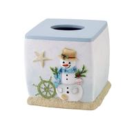 Avanti Linens Coastal Snowman Collection, Tissue Cover, Multicolor