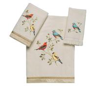 Avanti Linens Gilded Birds Collection - Juego de Toallas de 3 Piezas, Color Marfil