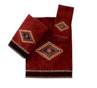 Avanti Linens - Juego de Toallas de 3 Piezas, Toallas de algodón Suaves y absorbentes (colección Mojave, ladrillo)
