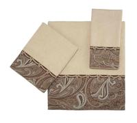 Avanti Linens - Juego de Toallas de 3 Piezas, Toallas de algodón Suaves y absorbentes, Lino (colección Bradford)