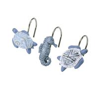 Avanti Linens - Shower Curtain Hooks Sealife Inspired Home Decor Set of 12 (Caicos Collection)