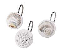 Avanti Linens Shower Hooks Sealife Inspired Bathroom Decor Set of 12 Destin Collection
