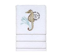 Avanti Linens - Toalla de Mano, Toalla de algodón Suave y Absorbente (colección de Conchas), Color Blanco