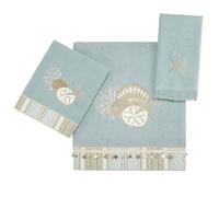 Avanti Linens - Toallas, Juego de 3 Piezas de algodón Suave y Absorbente, decoración de baño Inspirada en el mar (por The Sea Collection, Mineral)
