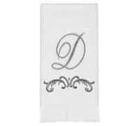 Avanti Monogram Toalla de Punta de los Dedos, Blanco, D
