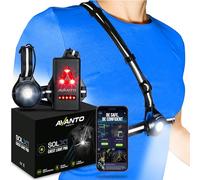 Avanto Lifestyle AVANTO SOLX1 Pro - Linterna de correr original USB-C, 2024 Smart LED para corredores con cursos de seguridad, chaleco de seguridad, luz de pecho, para correr, perro camina fácilmente