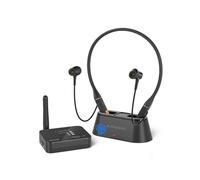 Avantree Aura Loop - Auriculares TV Inalámbricos de Nueva Generación con Auracast & Base de Carga, 3 Modos EQ con Voice Clear para Personas Mayores, Compatible con Conexión Auracast One-to-Many