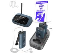 Avantree AuraPlex M3 - Sistema de Audio Auracast para Iglesias, Compatible con Dispositivos Auracast, 1 transmisor y 3 receptores, Ampliable, Alcance de 100m para aulas y Eventos