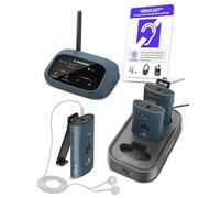 Avantree AuraPlex M3 - Sistema de Escucha asistida Auracast con 1 transmisor y 3 receptores inalámbricos, Cobertura de Audio hasta 100 m, solución escalable para Iglesias, aulas y Eventos