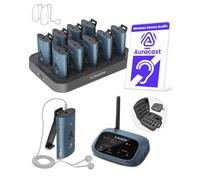 Avantree AuraPlex MX - Sistema de Audio Auracast para Iglesias, Compatible con Dispositivos Auracast, 1 transmisor y 10 receptores, Ampliable, Alcance de 100m para aulas y Eventos