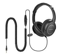 Avantree HF039 - Cable Largo en Espiral para TV, 5 m de Cable, Auriculares supraaurales, Salida de Audio de 3,5 mm