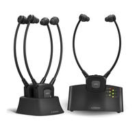 Avantree HT3831 - Auriculares TV Inalámbricos con Control de Volumen L/R, Ampliable hasta 10 Auriculares, Ideal para Familias
