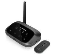 Avantree Oasis Plus 2 - Transmisor Bluetooth para TV con Control de Volumen Remoto, Compatible con Dos Auriculares, aptX-Adaptive, passthrough de Barra de Sonido, para TV con Salida óptica o AUX